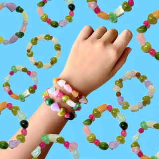 Piing me Bracelet | กำไลข้อมือลูกปัดหินเทียม (เอ็นยืด) 3105202606