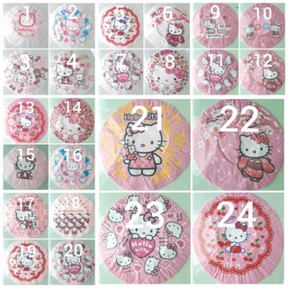 👒หมวกอาบน้ำ หมวกคลุมผมอาบน้ำ ลายการ์ตูน คิตตี้4/6