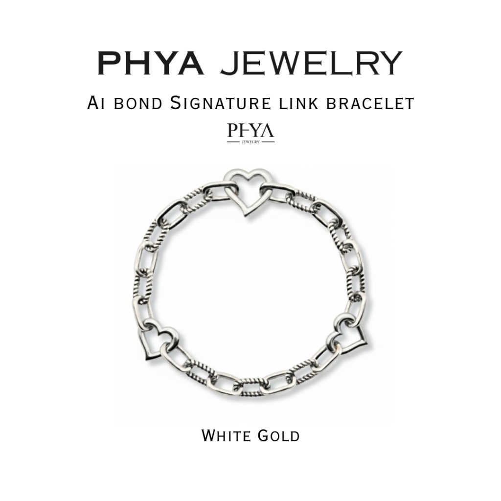 PHYA Ai Bond Signature Link Bracelet : สร้อยข้อมือเงินแท้ ไอ บอนด์ ลิงก์