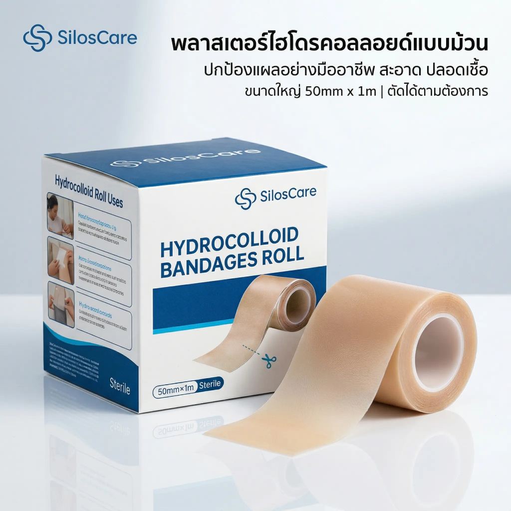 【ซื้อ 1 แถม 1】แผ่นแปะสิ แผ่นแปะสิวไฮโดรคอลลอยด์ ม้วนยาว1เมตร ตัดปรับขนาดได้ ดูแลรอยสิว ลดรอยสิว | แผ่นแปะสิวดูดสิว ที่แป