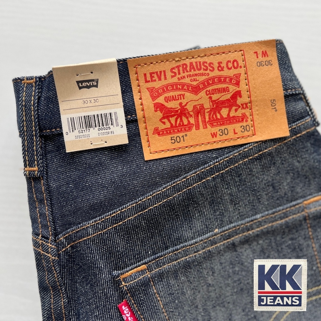 กางเกงยีนส์ Levi's 501 Rigid รหัส 0000 สีน้ำเงิน ผ้าดิบ STF Made in Egypt ของแท้ 100% (00501-0000)