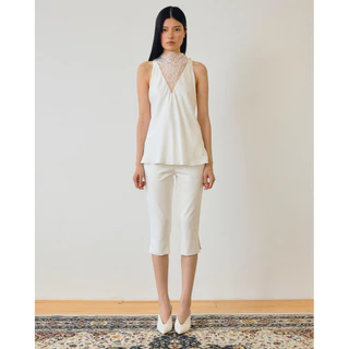 (ดำ พรีออร์เดอร์ 10-15วัน) AOP Archive - Capri Pants (มี2สี) กางเกงคาปรี