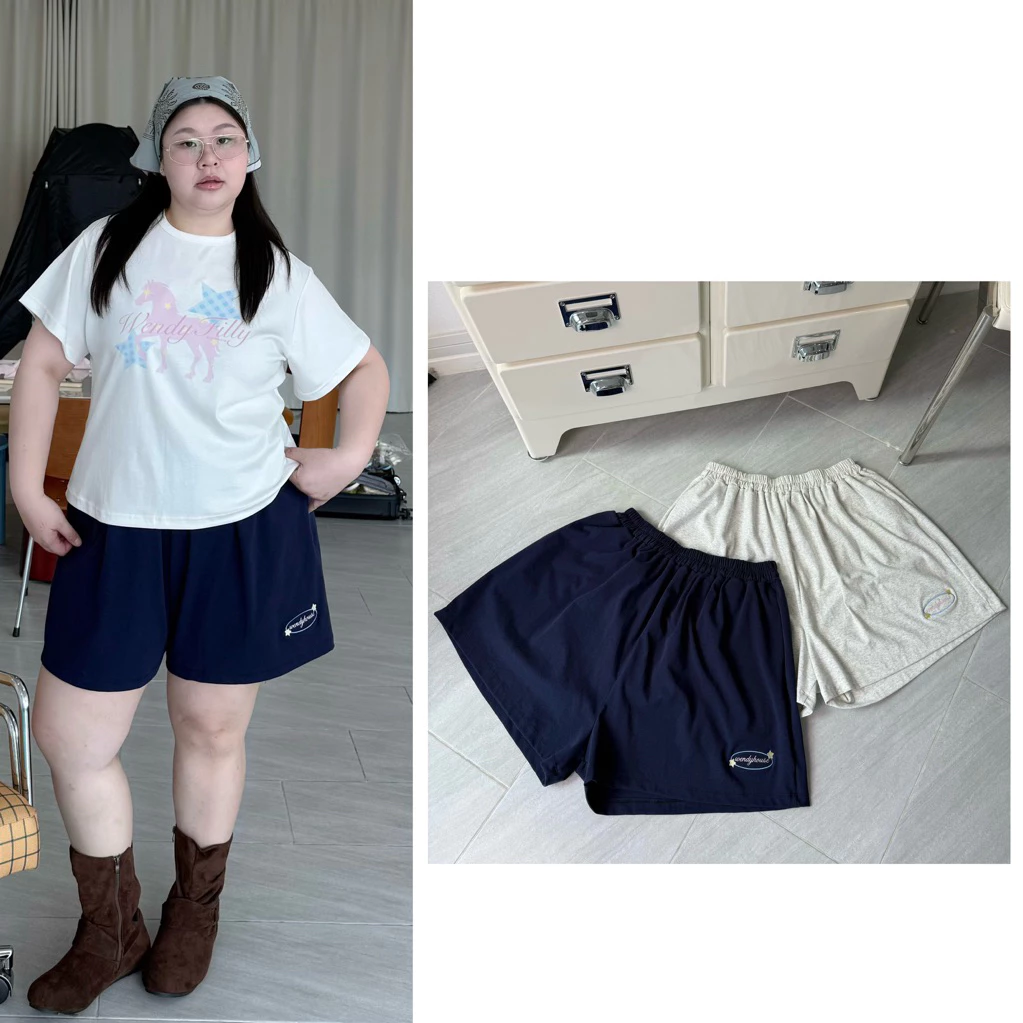 Cuddly Short กางเกงขาสั้นผ้ายืดปัก wendystore19