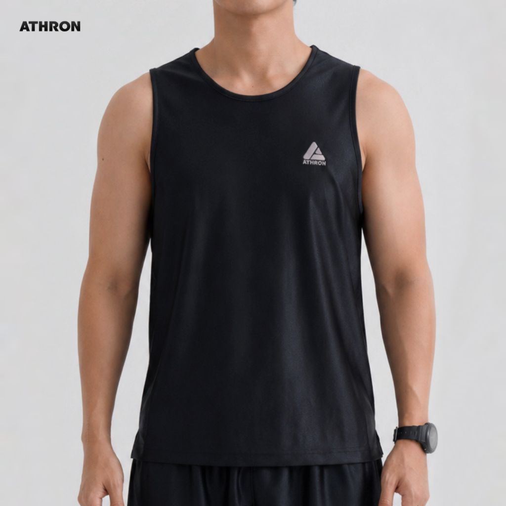 เสื้อกล้ามกีฬาผู้ชาย ATHRON - Black Corner Basic Boxing Top Tank