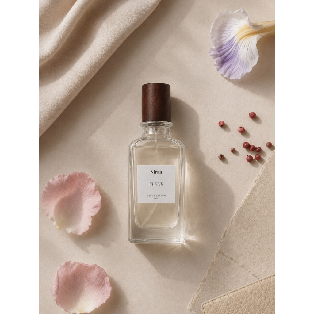 น้ำหอม Niran กลิ่น Fleur ขนาด 10ml และ 55 ml (นิรันดร์) *Topจะแปลก แต่dry down แล้วหอมมากๆ skinscent