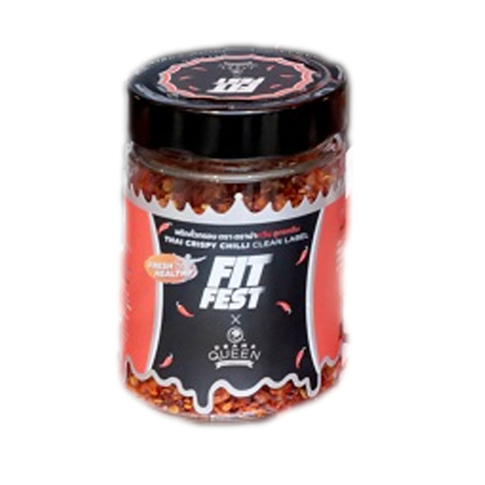 Drama Queen Fit Fest Crispy Chilli 120 g พริกคั่วกรอบ สูตรคลีน กระปุก จากป้าตือ 120กรัม