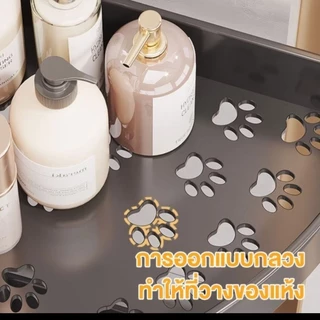 ชั้นวางของในห้องน้ํา แข็งแรง ทนทาน ชั้นเข้ามุมห้องน้ำ 3/4/5 ชั้น มีล้อ ประหยัดพื้นที่