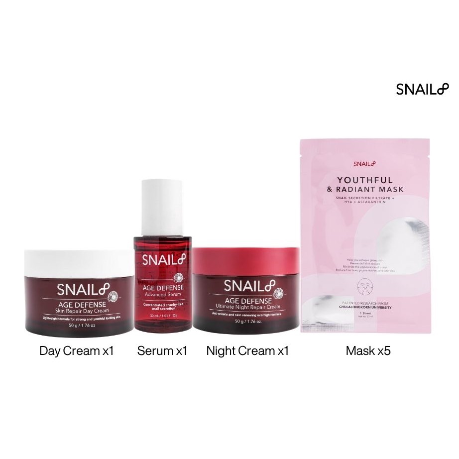 SNAIL8 l HAPPY MOTHER COLLECTION [ SERUM1+DAY1+ Night1+MASK5 ] และ [SERUM2+DAY1+ Night1+MASK5]