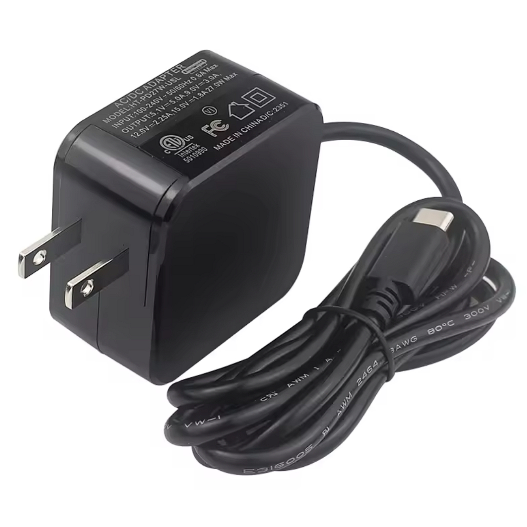อะแดปเตอร์ พาวเวอร์ซัพพลาย Raspberry Pi 5 27W 5.1V 5A USB Type-C Power Adapter US Plug for RPI 5 Pi5