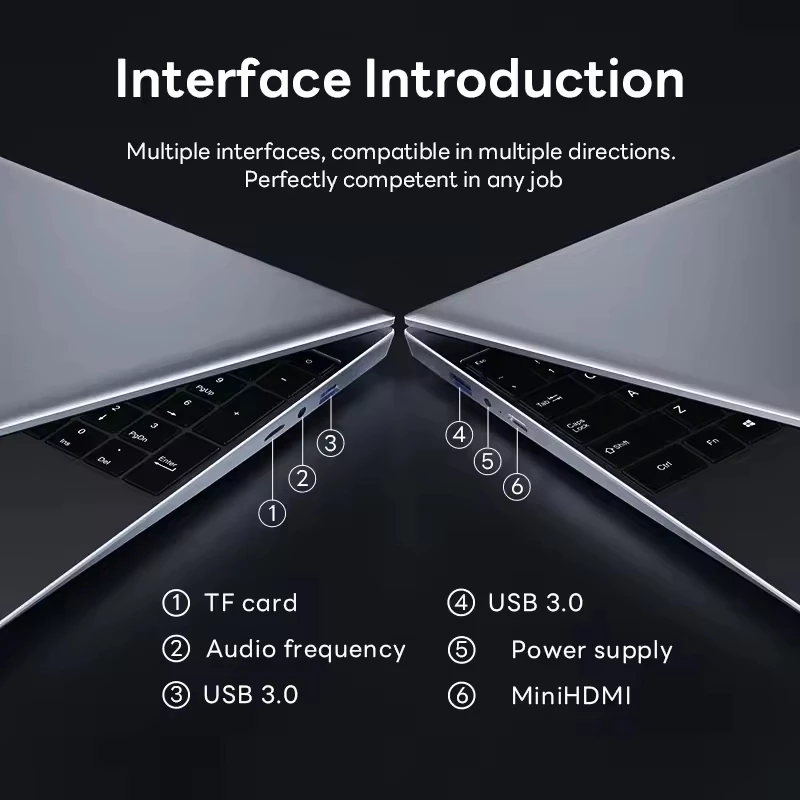 แล็ปท็อปใหม่เอี่ยม 14.1 inch แล็ปท็อป 16GB 1TB SSD Intel 4405U gaming laptop Windows 11 Pro Notebook thumbnail 8