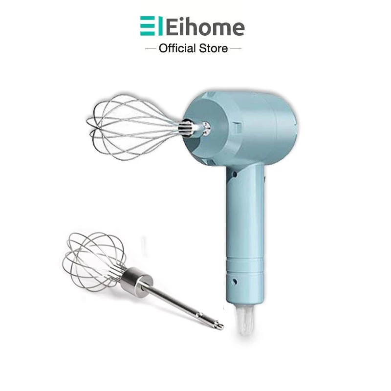 Eihome เครื่องตีไข่ไฟฟ้า เครื่องตีฟองนม กำลังแรง ปรับได้3เกียร์ ตีครีม ตีไข่ กำลังแรง ใช้งานง่าย