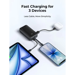 [CCC] AUKEY PB-Y61 พาวเวอร์แบงค์ Spark Sling Neo 10000mAh 30W Power Bank with Built-in USB-C Cable