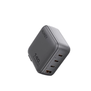 AUKEY PA-B10 Nova Pins 140W หัวชาร์จเร็ว GaN อะแดปเตอร์ 4 พอร์ต เปลี่ยนปลั๊กได้ทั่วโลก