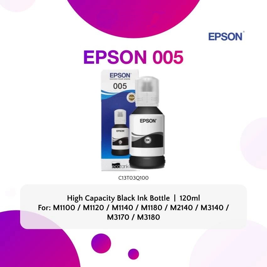 EPSON Ink 005 หมึกเติมของแท้ 100% (T03Q100) 120ml.
