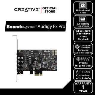 CREATIVE SOUND BLASTER INTERNAL AUDIGY FX PRO การ์ดเสียงภายใน (Internal Sound Card) แบบ PCIe สำหรับคอมพิวเตอร์เดสก์ท็อป