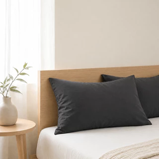 Baan Minimal ปลอกหมอนหนุน ปลอกหมอน ผ้าฝ้าย 100% ลายริ้วมินิมอล นุ่มสบาย แต่งเตียงให้ดูคลีน 48x74 ซม