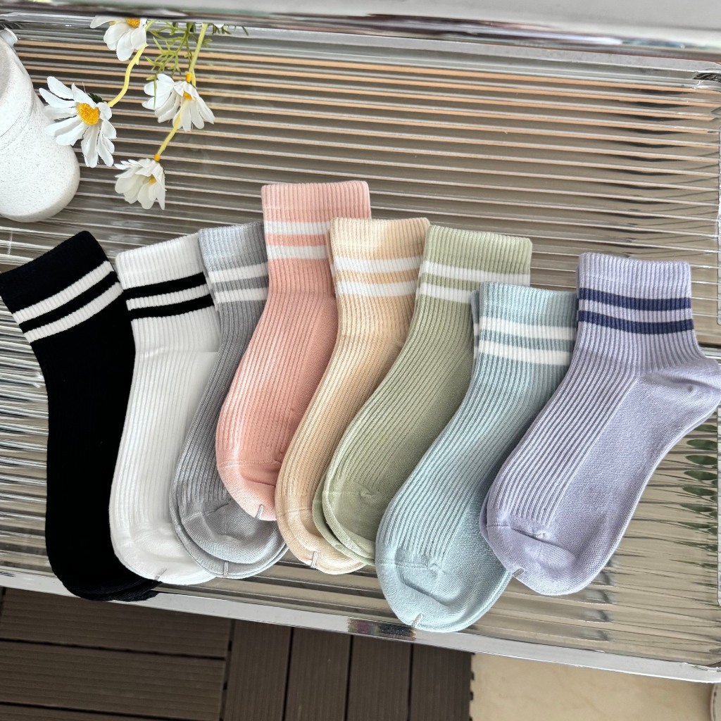 ONEIMO🍑ถุงเท้า ออกกำลังกาย โยคะ-วิ่ง ใส่สบาย ผ้านิ่ม รุ่น YOGA-STRIPE ✨พร้อมส่ง