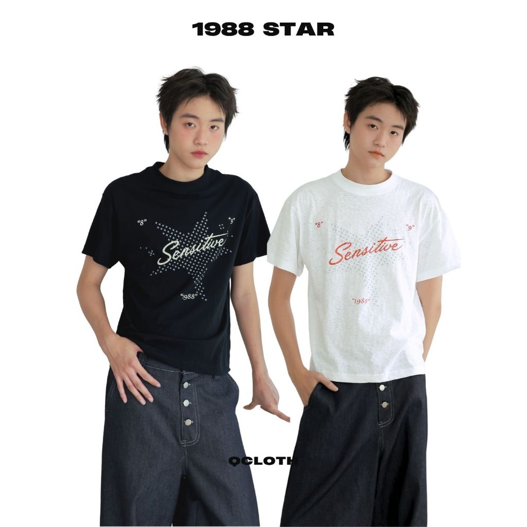 QCLOTH : sensitive 1988 star ✨ baby tee boy