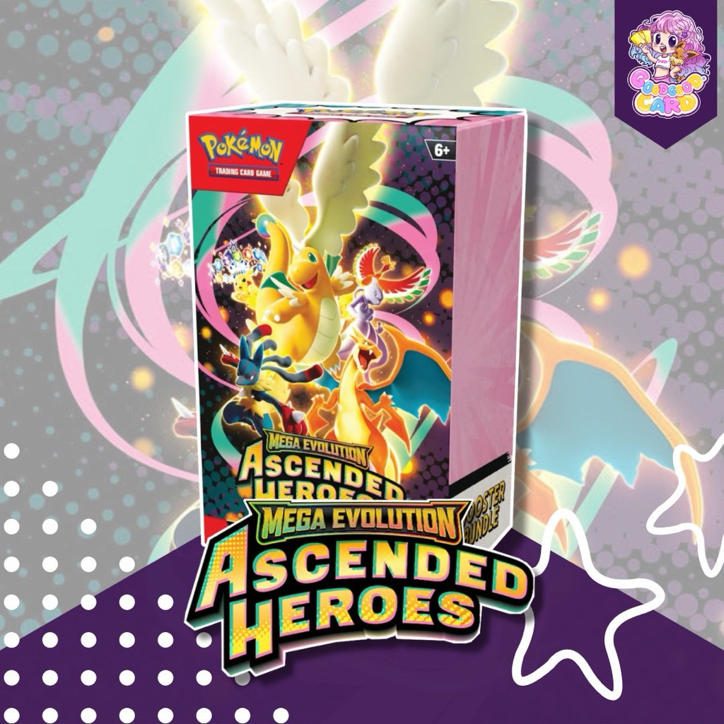 [ พร้อมส่ง ] Booster Bundle การ์ดเกมส์โปเกม่อน ภาษาอังกฤษ รุ่น ASCENDED HEROES ใน ซีล (ของแท้100%)