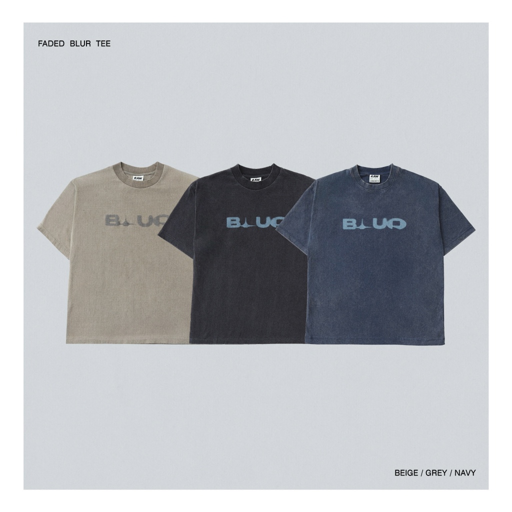 RAW CONCRETE FADED BLUR TEE รูปที่ 5