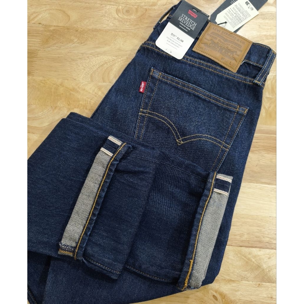 Levi's 511 Slim Stretch Selvedge Premium Denim (ริมแดง) Big E Made in Vietnam ผ้ายืดนิดหน่อย ราคา 5,190฿