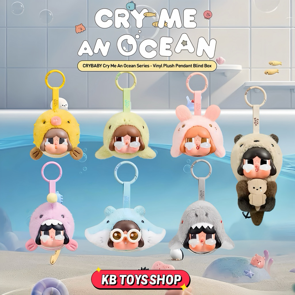 [มีจุ่ม/เลือกตัว พร้อมส่งด่วนใน 🇹🇭] 🐡พวงกุญแจครายเบบี้ CRYBABY Cry Me An Ocean Series - Vinyl Plush Pendant🐡