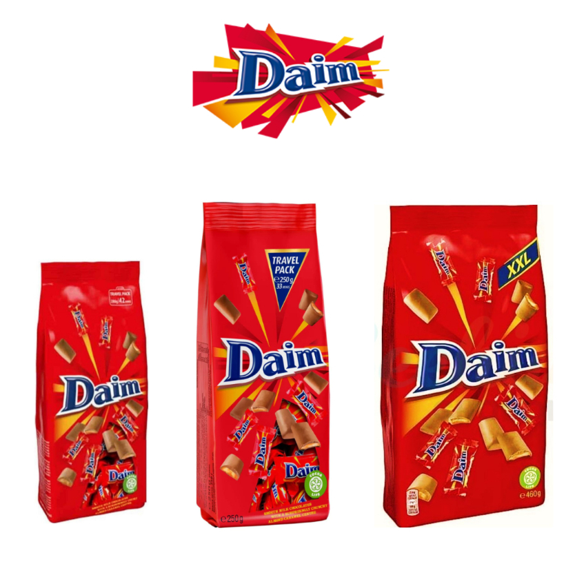 Daim chocolate bar mini ช็อกโกแลตสอดใส้คาราเมล มี 3 ขนาด