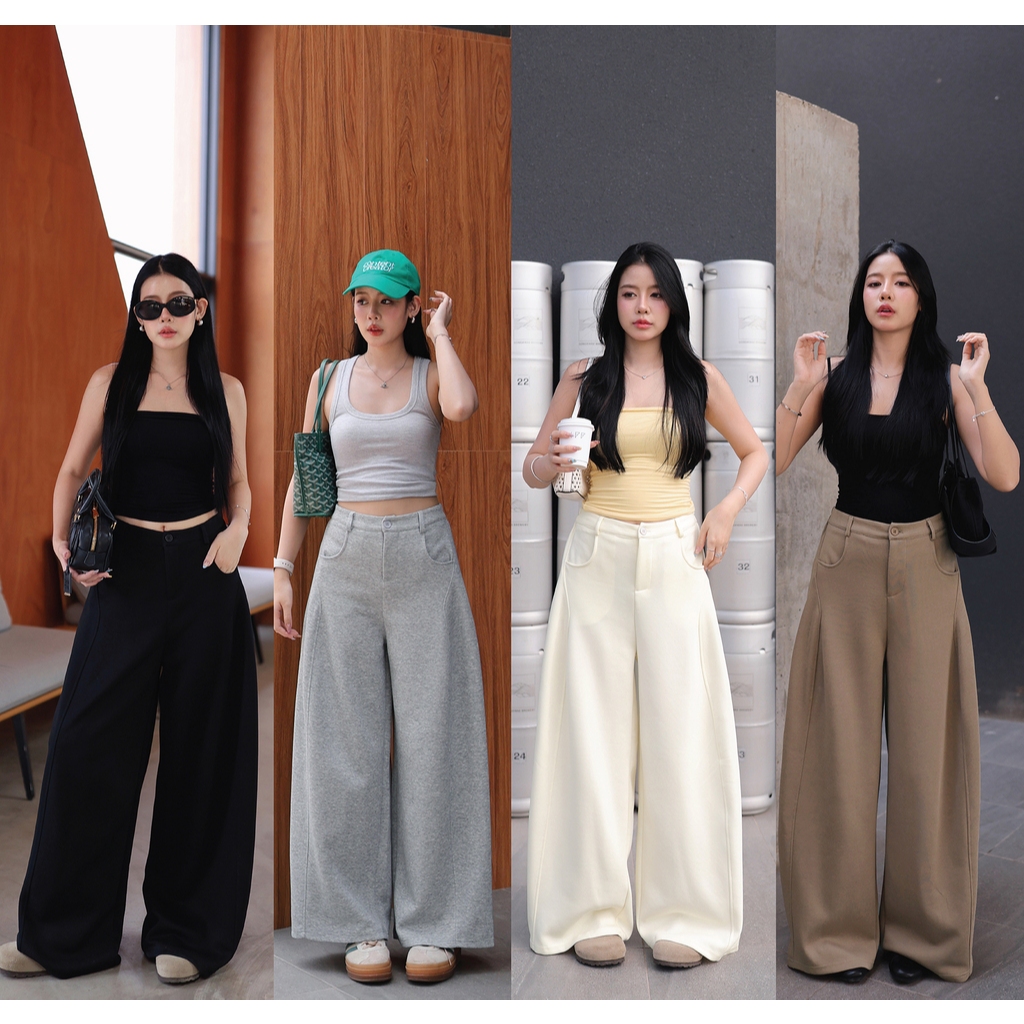 N7915 Amy Pants - มี 4 สี : HEATHER GREY, BLACK,CREAM,BROWN - NUMBERSEVEN