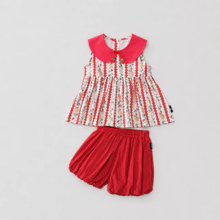 Hania Kids พร้อมส่ง ชุดเซ็ตเสื้อ+กางเกง ลายกระต่ายสตอเบอร์รี่ สไตล์เกาหลี ชุดเซ็ตสำหรับเด็กผู้หญิง K5125694