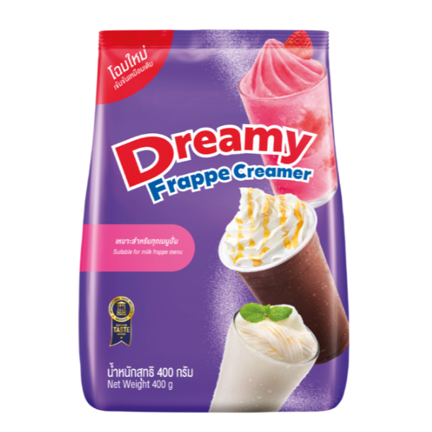 ครีมเทียมสูตรปั่น ดรีมมี่ ขนาด 400 กรัม Coffee Dreamy(คอฟฟี่ดรีมมี่) Smoothie Creamer ผงปั่น เฟรปเป้