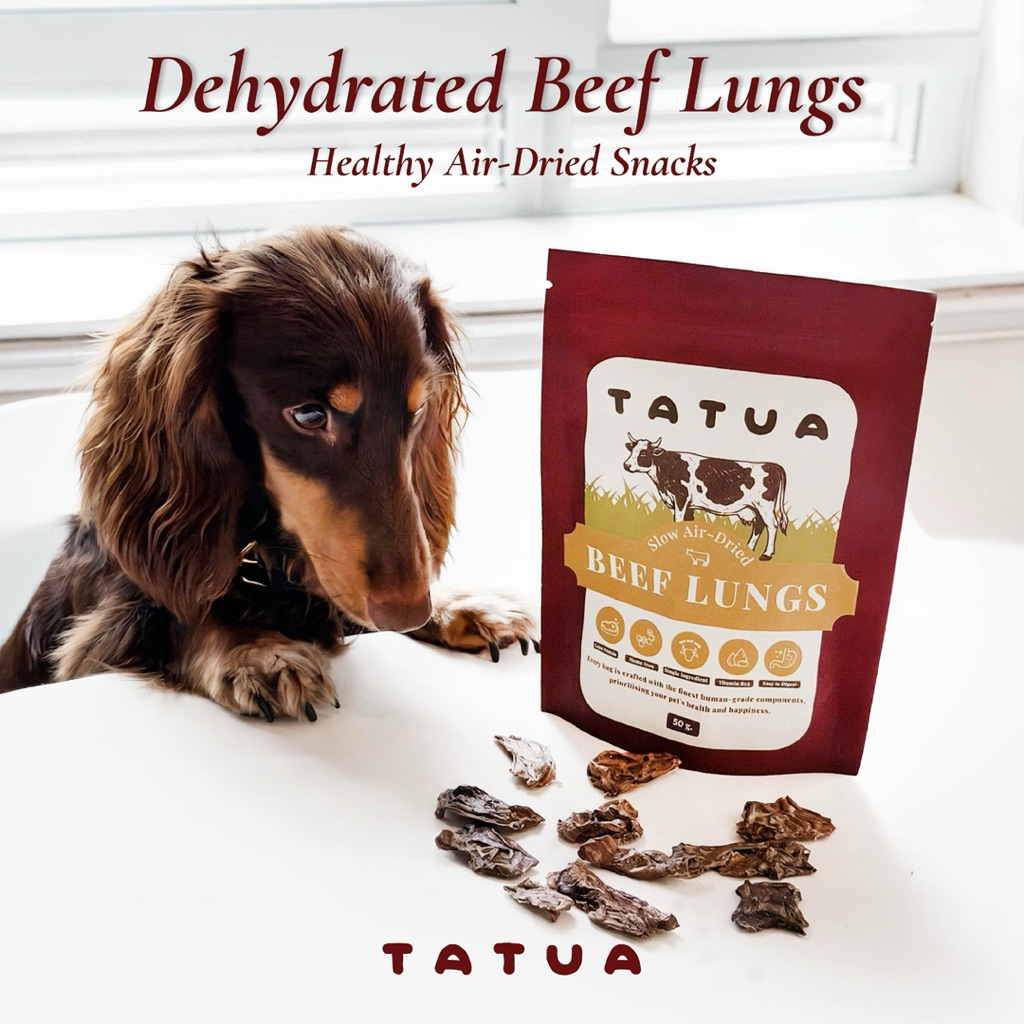 TATUA - Beef Lungs ปอดวัวอบแห้ง เนื้อฟู เคียวง่าย แคลต่ำ ขนาด 50g.