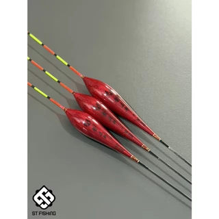 ทุ่นอ้อสำหรับเกมส์ปลานิล X02 ทรงหยดน้ำ สีแดง (สำหรับตกบาล๊าน,ไม้ตาย,ไม้ตายเกาหลี) By.ST Fishing
