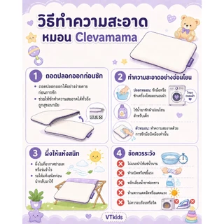 Clevamama Pram Pillow สำหรับเด็ก 0-6 เดือน