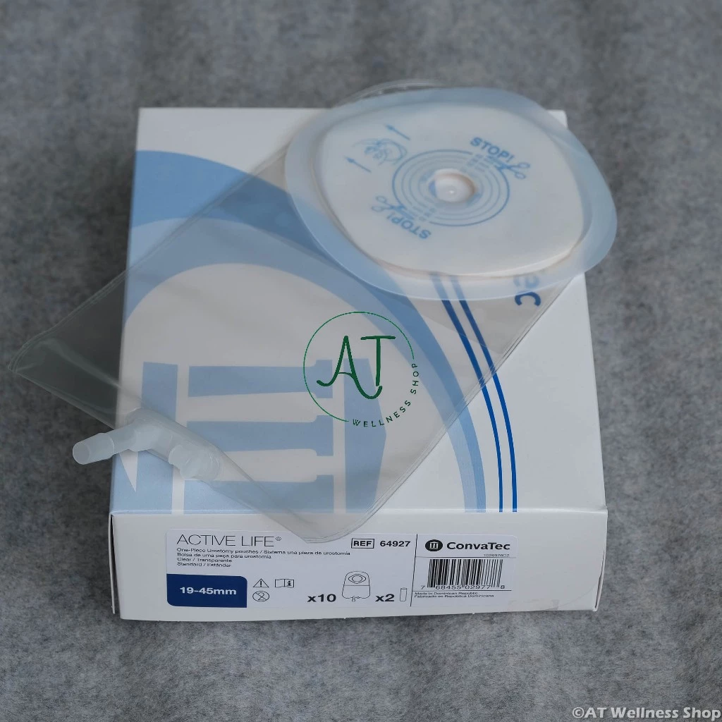 Convatec Activelife ถุงปัสสาวะหน้าท้อง Urine pouch แบบชิ้นเดียว ขนาด 19-45 มม. (ราคาต่อ 1 ชิ้น)(Price per 1 piece)