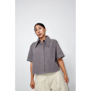Z016 Little shirt เสื้อเชิ้ตผ้าคอตตอนแขนสั้น สีสันสดใส ใส่ได้ทุกวัน —MIIZII OUTFIT