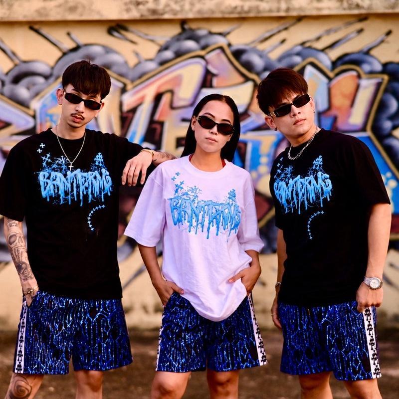 SET BT V.12 Blue Drip เสื้อพร้อมกางเกง