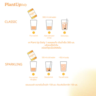 PlantUp Daily โปรตีนพืชใส Clear Pea Protein 23g รสขิงขมิ้นเลมอน BCAAs 5000mg Electrolytes ไม่มีน้ำตาล 7 ซอง 210g