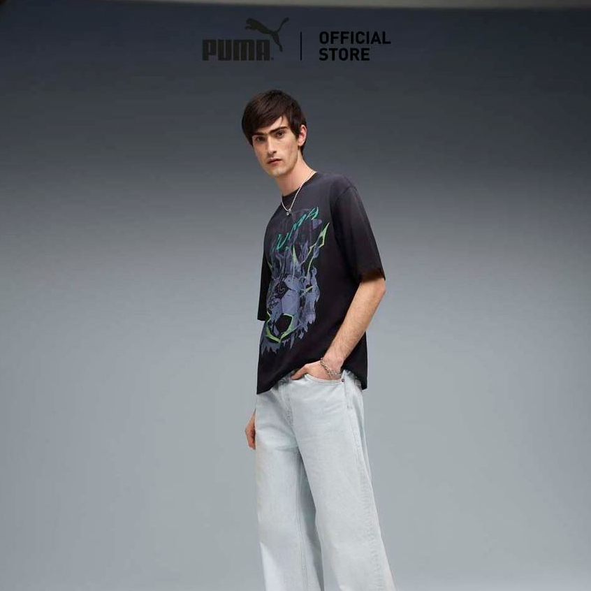 PUMA Prime/Select เสื้อยืดกราฟิก PUMATECH-X สำหรับผู้ชาย สีดำ - 63442201