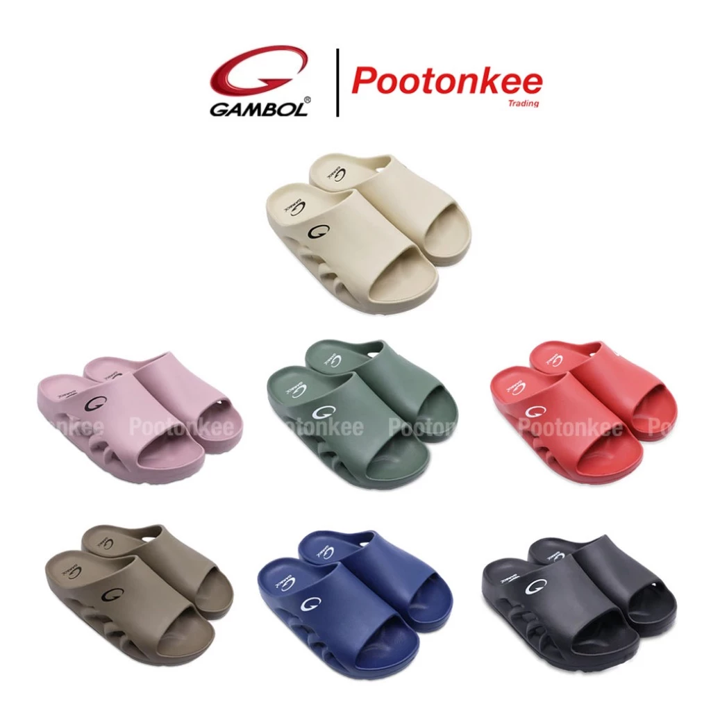 GAMBOL รุ่น GM 42207 / GW 42207 แกมโบล รองเท้าแตะสวมชายหญิง Size 36-44