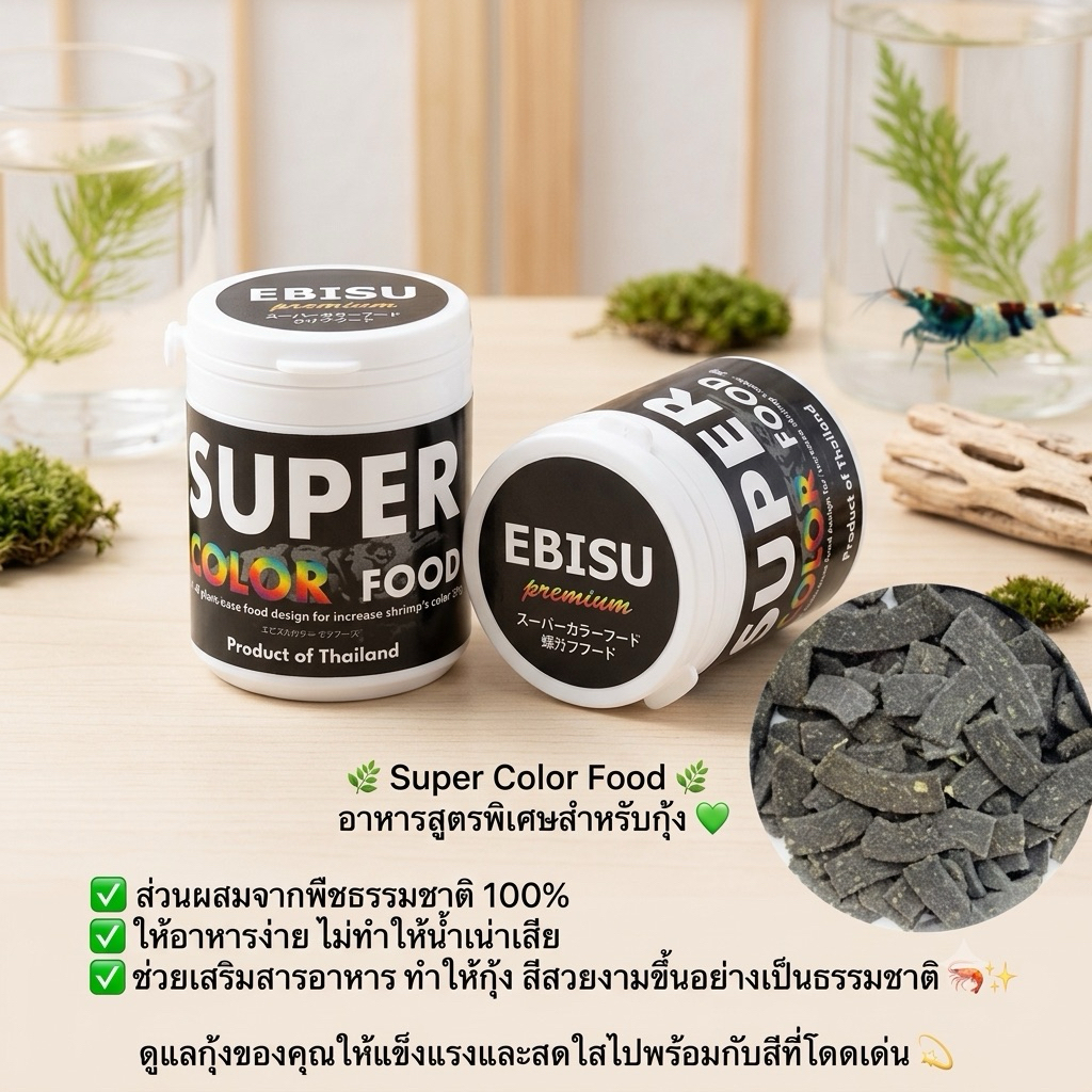 Ebisusupercolorfoodอาหารกุ้งแคระ