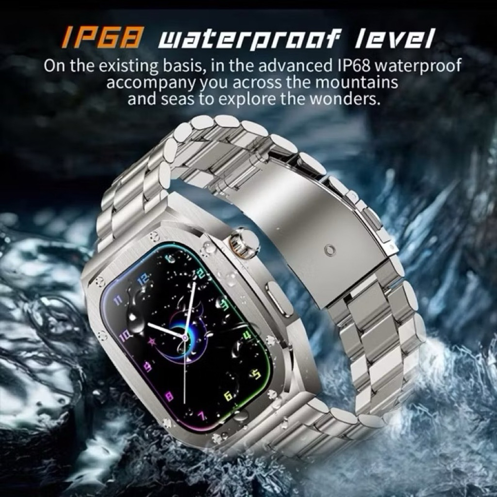 Smart Watch รุ่น LG61 ประกัน 1ปี สแตนเลสแท้ หมวดกีฬามี130 GPS NFC หน้าจอAMOLED รับLineได้ แถมสาย 2 เ