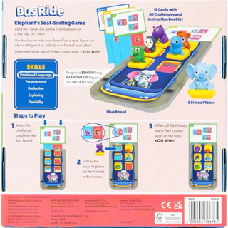 [ของแท้] ThinkFun Friends - Bus Ride: Elephant’s Seat-Sorting Game บอร์ดเกมเสริมทักษะ Logic การจัดหมวดหมู่ เด็ก 3 ขวบ+