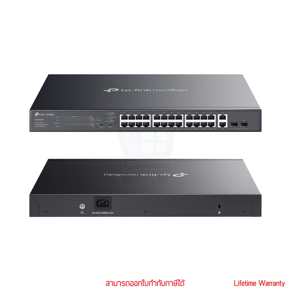 tp-link Omada ES228GMP Gigabit Easy Managed Switch 24-Port PoE+ สวิตซ์ PoE by panstore