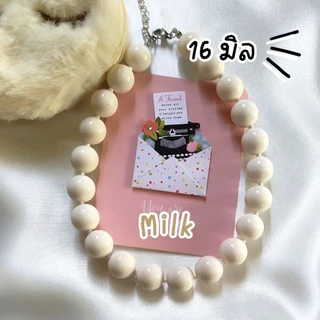 สร้อยลูกปัดกลมใหญ่ 16 มิล โทนสีน่ารัก cute ขั้นสุด 😍