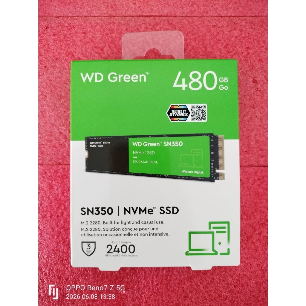 SSD 480GB WD Green SN350 M.2 NVMe ของใหม่ ประกันศูนย์หมด ประกันร้าน 30วัน