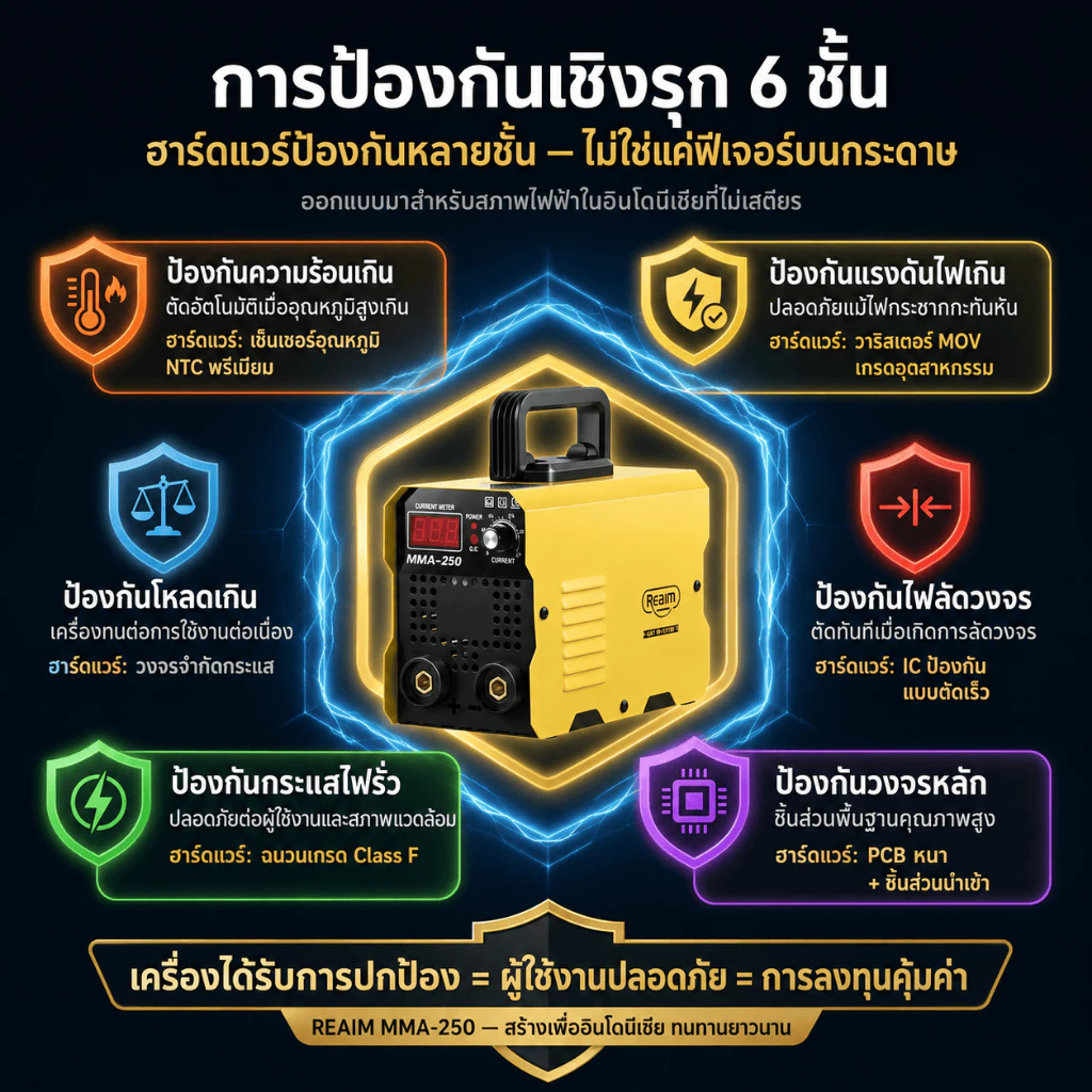 REAIM ตู้เชื่อม ตู้เชื่อมไฟฟ้า+เครื่องเจียร 4 นิ้ว หินเจียร ชุดโปรโมชั่นพิเศษ Inverter IGBT thumbnail 9