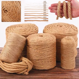 เชือกป่านมะนิลา DIY สำหรับหุ้มเสาเกาแมว มีหลายขนาดความหนา 2/3/4/5 มิลลิเมตร หุ้มเฟอร์นิเจอร์ป้องกันแมวข่วนได้
