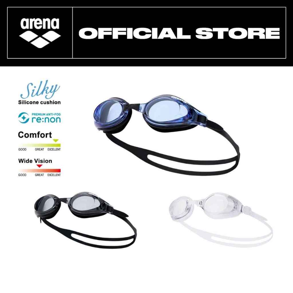 ARENA | Fitness goggle - Silky re:non | AASVF42 แว่นตาว่ายน้ำสำหรับสายฟิตเนส ใส่สบาย ใช้งานได้นาน ไม่กดหน้า