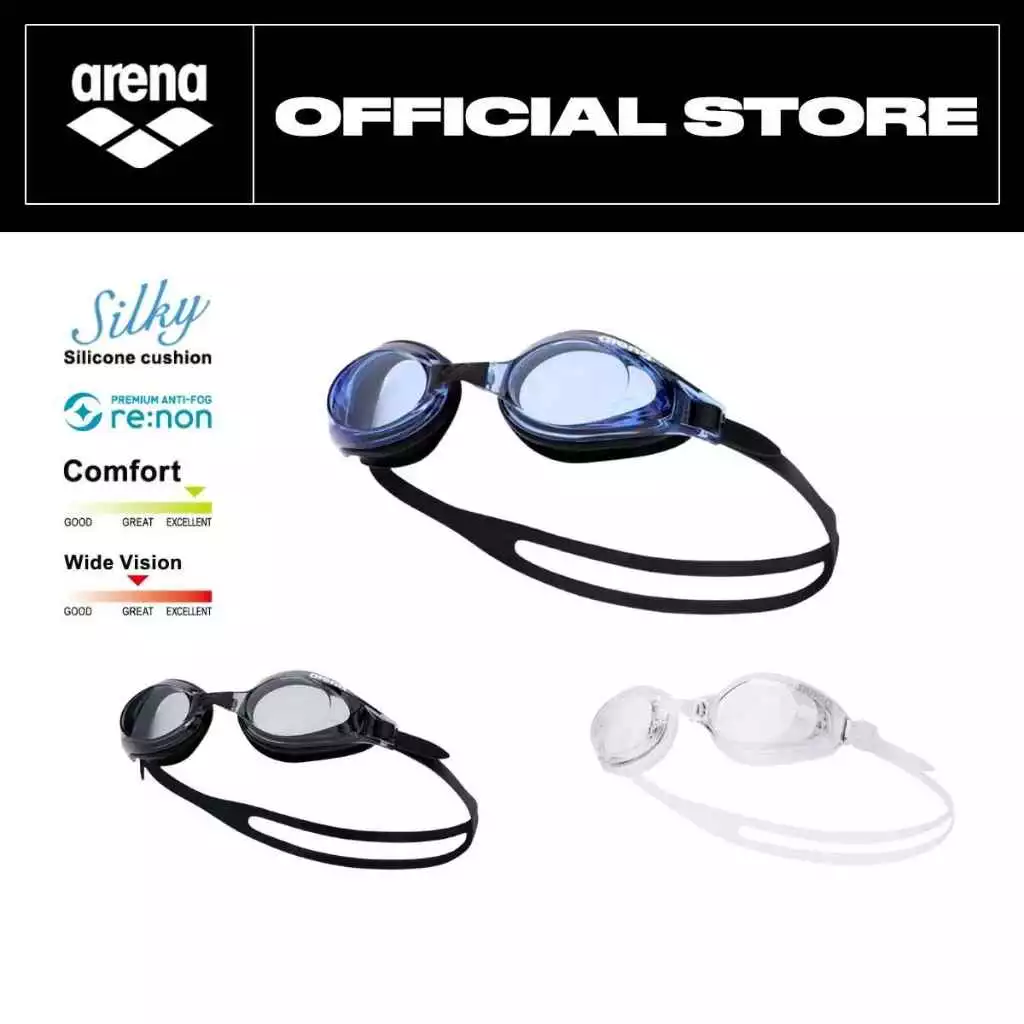 ARENA | Fitness goggle - Silky re:non | AASVF42 แว่นตาว่ายน้ำสำหรับสายฟิตเนส ใส่สบาย ใช้งานได้นาน ไม่กดหน้า