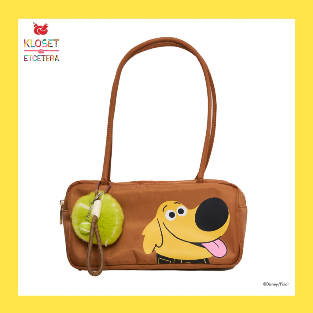 Kloset and Etcetera I'm Dug Hunny Bag / Brown (Pixar-14) กระเป๋าสะพายทรงยาวโทนสีน้ำตาล